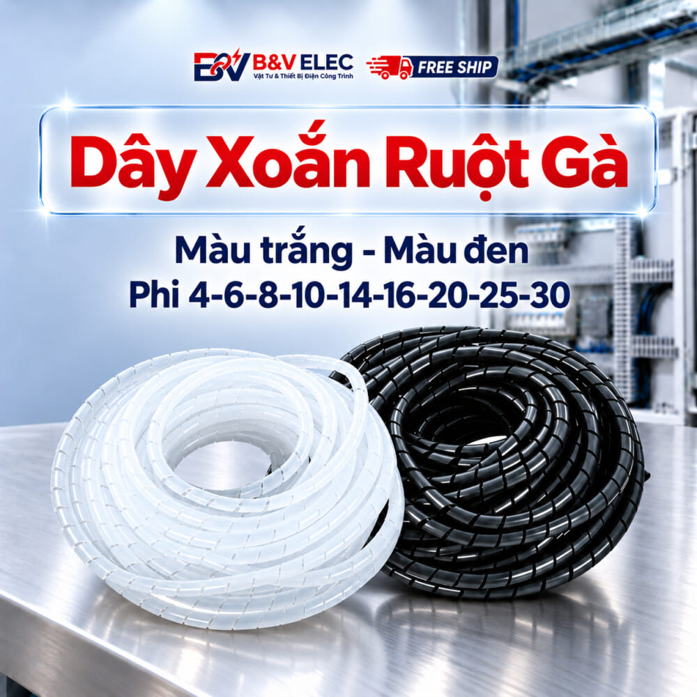 Dây Xoắn Ruột Gà Nhựa PE Bảo Vệ Dây Điện Giá Tốt | B&V ELEC